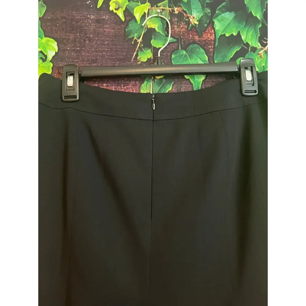 Akris Punto Mini Skirt Black Wool Viscose Womens Size 6/8 Academia Office Preppy